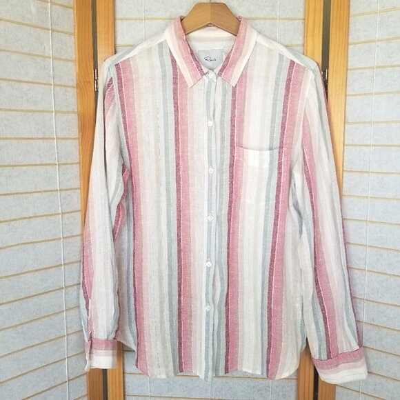 Rails Charlie Linen Button Down Shirt Size Small - Picture 1 of 10